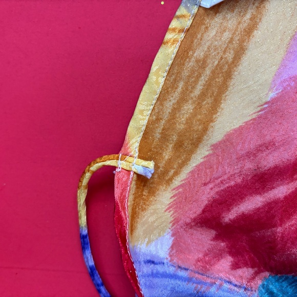 Vintage Colorful Abstract Satin Slip - Picture 8 of 8